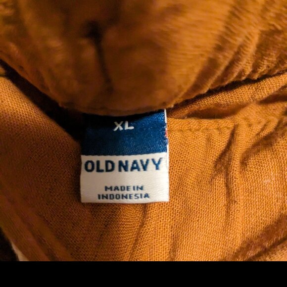 Old Navy Khaki/Orange Shorts with White Drawstring, Size XL - Picture 3 of 3